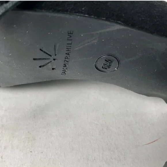 Isaac Mizrahi Live Imtessa Black Lace Slingback Heels 6M - Picture 14 of 16